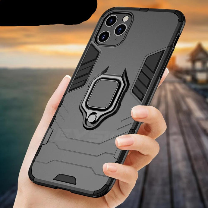 Shockproof Armor Case For iPhone 11 Pro 11 Pro Max (Stand Car Ring )