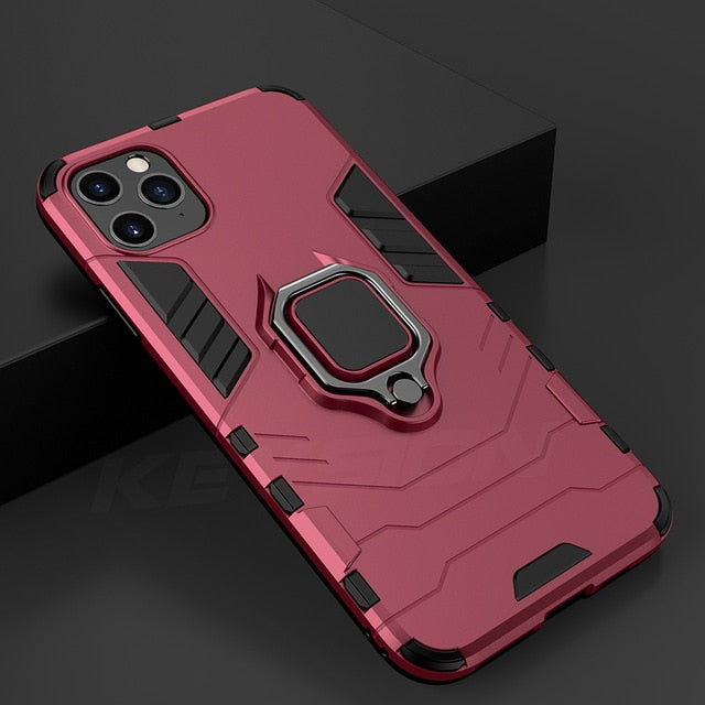 Shockproof Armor Case For iPhone 11 Pro 11 Pro Max (Stand Car Ring )