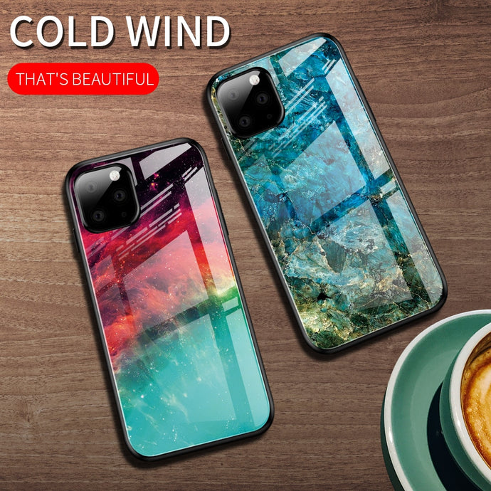 Gradient Tempered Glass Case For iPhone 11 Pro MAX