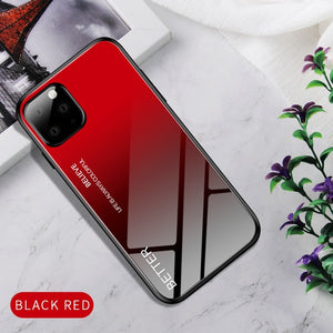 Gradient Tempered Glass Case For iPhone 11 Pro MAX