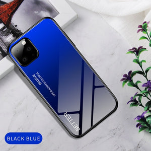 Gradient Tempered Glass Case For iPhone 11 Pro MAX