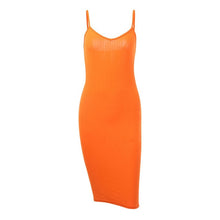 Load image into Gallery viewer, Orange/Black Dresses Elegant